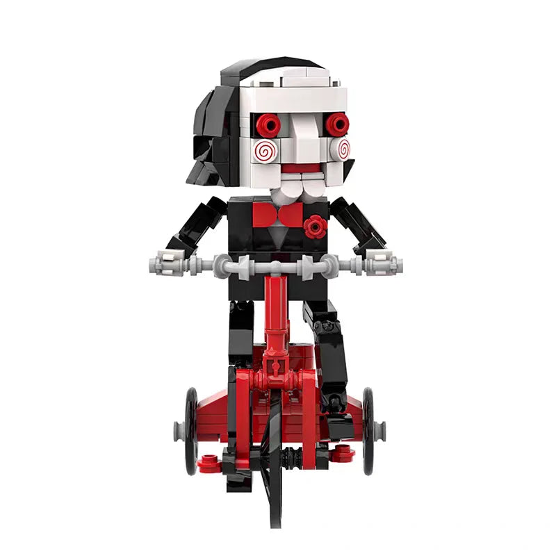 MOC Chainsaw Scary Puppet Billy Doll Building Blocks Horror Movie Murderer Action Figure Puzzle Display Decor Toy For Kid by Geo’s Online Store