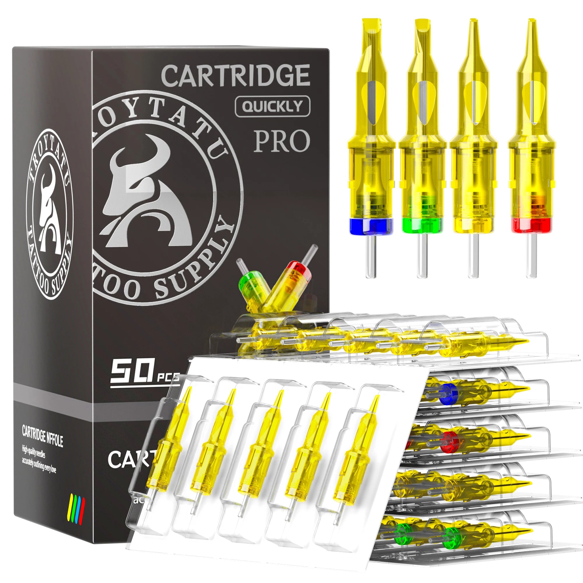 TRO Tattoo Needle Kit Disposable 50PCS Mixed Tattoo Needles Hot New Professional Tattoo Cartridge Needle For Tattoo Pen by Geo’s Online Store