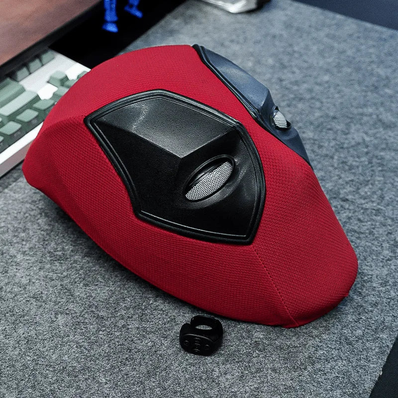 2026 Popular New Deadpool Cute Headset Electric Helmet Can Blink and Shine COS Mask Marvel Toy Decoration by Geo’s Online Store