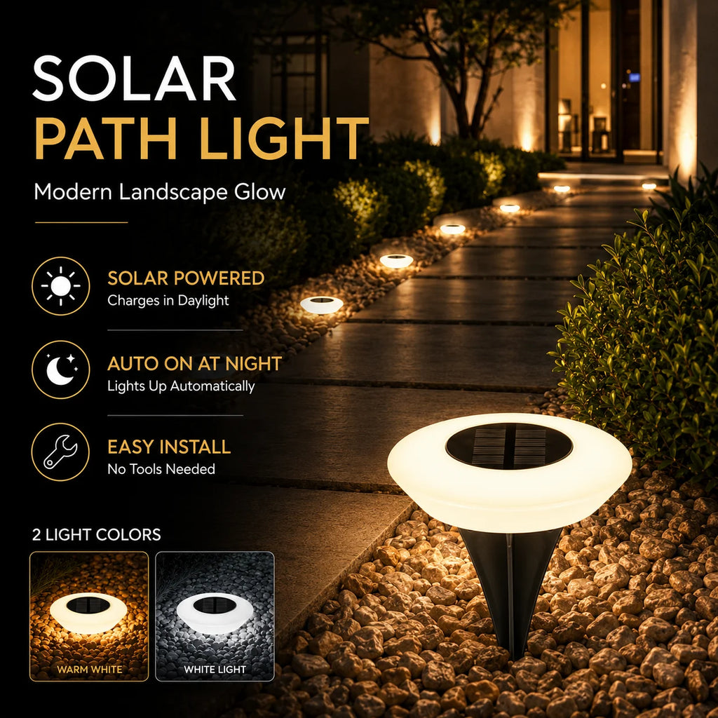 1/2Pack Solar Ground Lights,14LED Waterproof Outdoor Landscape Light, LED Lawn Lamp, for Garden Pathway Yard Deck Camping Decor by Geo’s Online Store