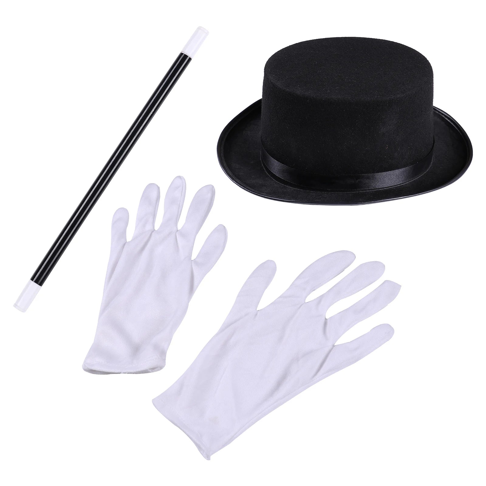 Girls Boys Circus Ringmaster Magician Showman Carnival Cosplay Costume Set Long Sleeve Lapel Tailcoat with Hat Magic Wand Gloves by Geo’s Online Store
