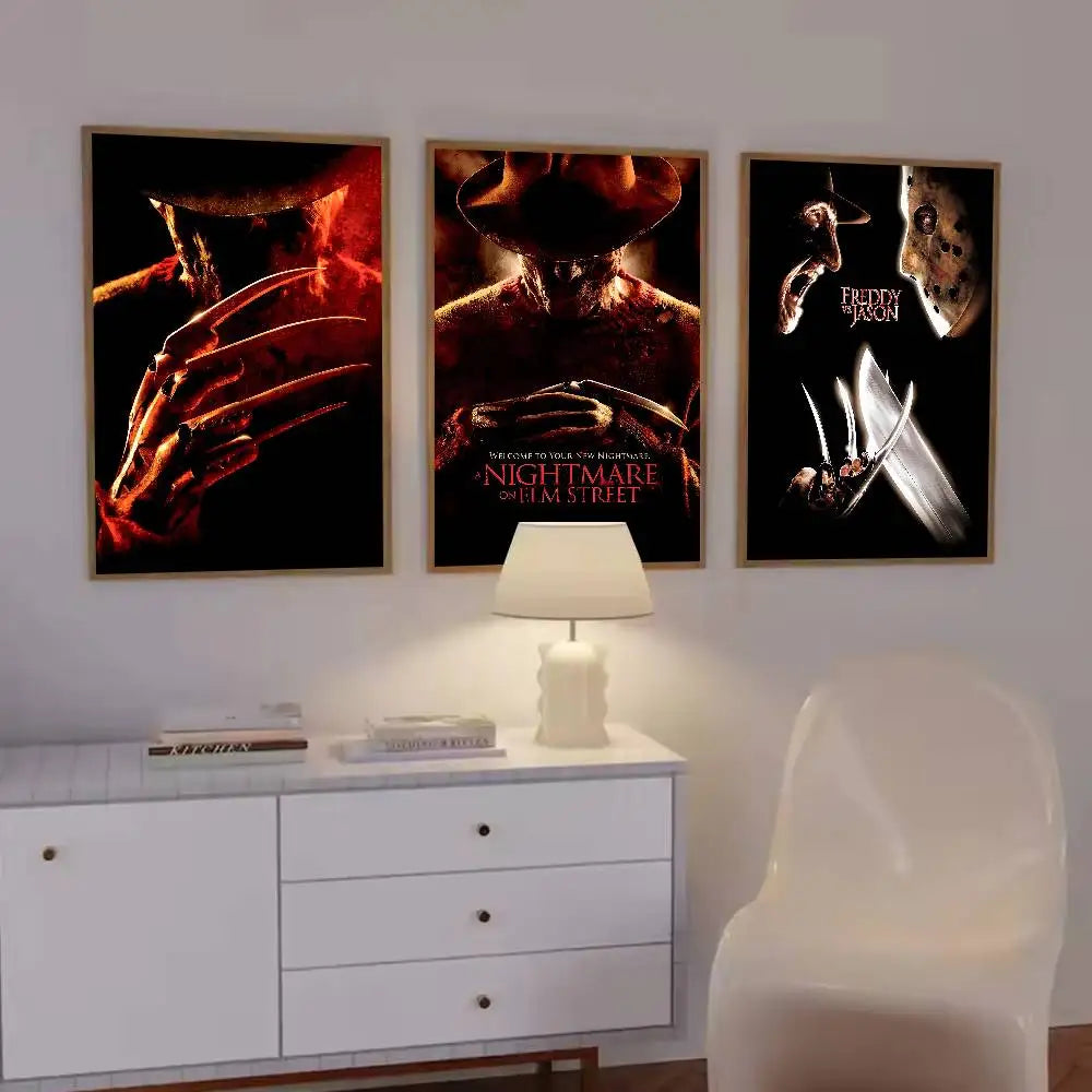F-Freddy K-Krueger Poster Paper Print Home Living Room Bedroom Entrance Bar Cafe Art Painting Decoration by Geo’s Online Store