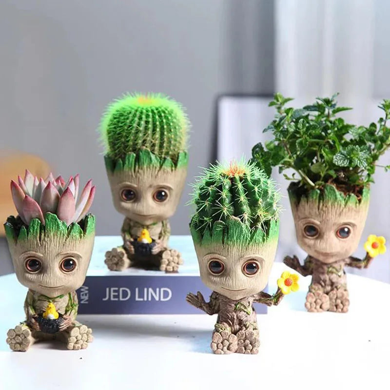 Home Decoration Crafts Miniature Model Office Desktop Display Cartoon Groot Figurines Handicrafts Decor Tree Man Ornament 5CM by Geo’s Online Store