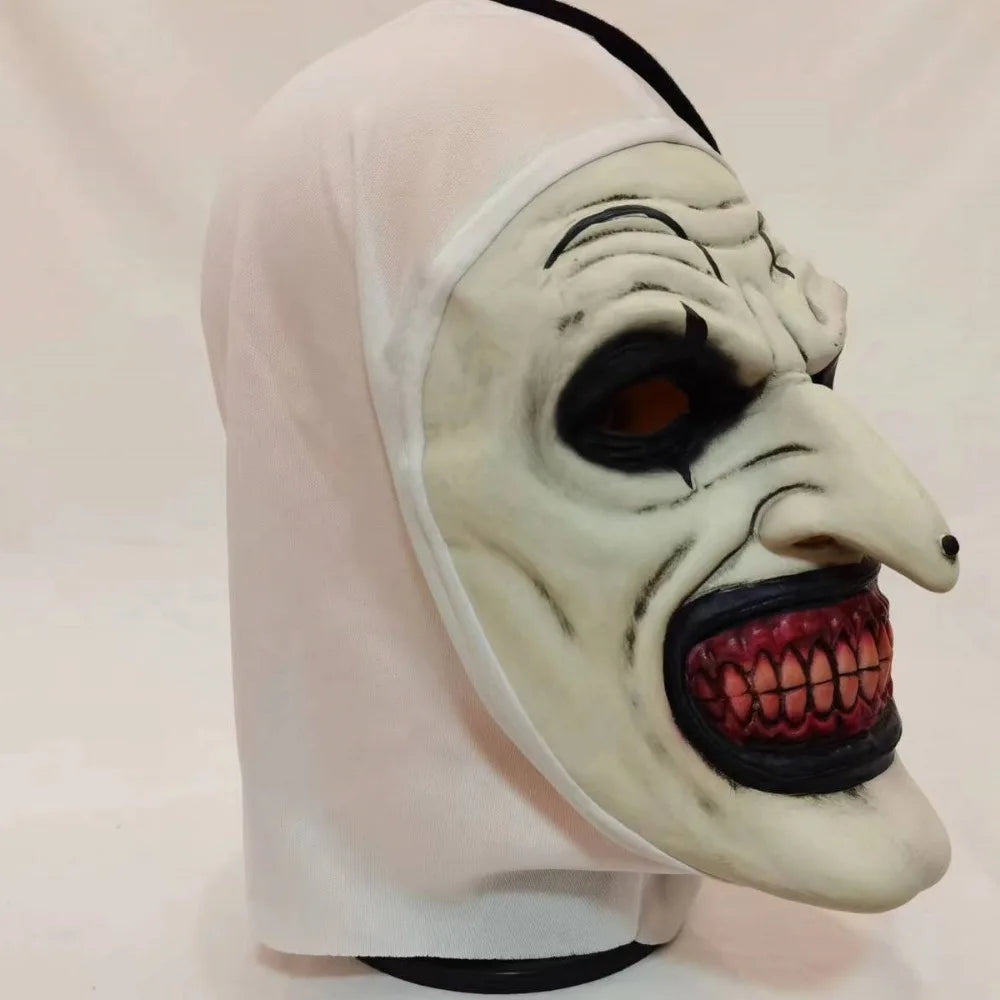 Scary Cosplay Mask Halloween Clown Bloody Latex Soft Props Party Terrifier Costume Masks Adult One Size by Geo’s Online Store