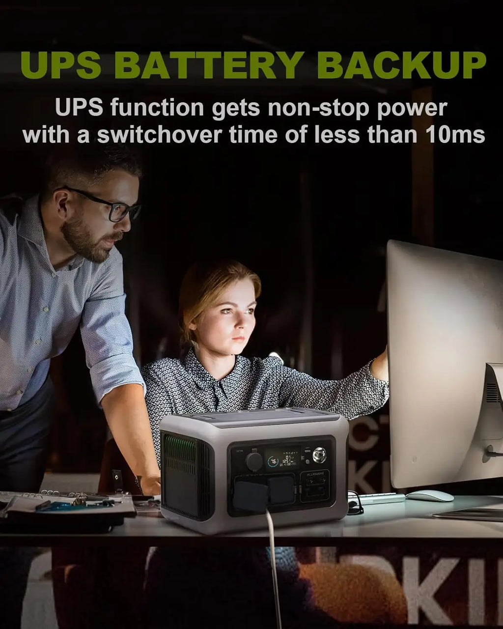 ALLPOWERS Portable Power Station R600, 299Wh LiFeP04 Battery with 2x 600W (1200W Surge) AC Outlets for Outdoor Camping RV Home by Geo’s Online Store