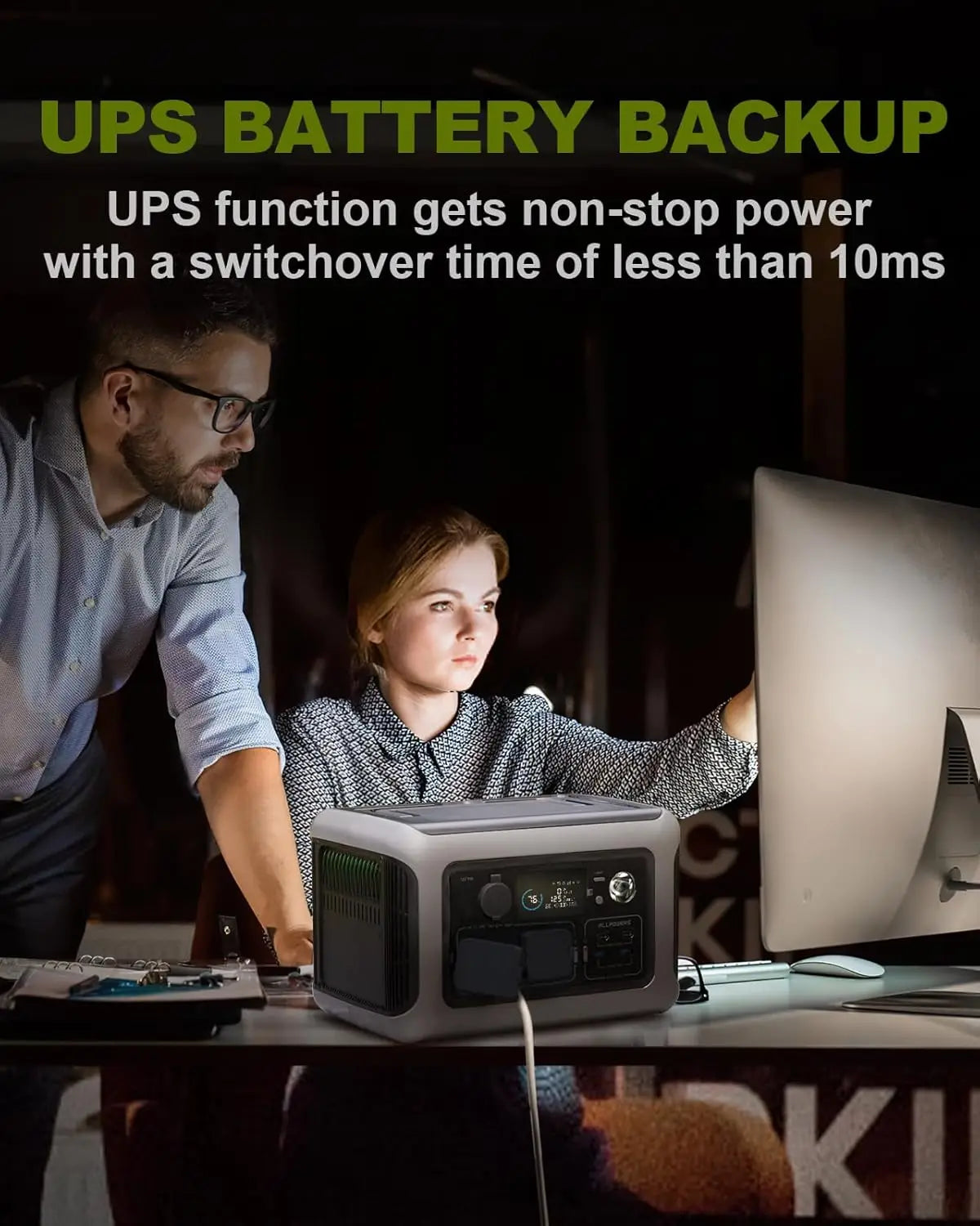 ALLPOWERS Portable Power Station R600, 299Wh LiFeP04 Battery with 2x 600W (1200W Surge) AC Outlets for Outdoor Camping RV Home by Geo’s Online Store