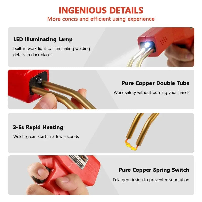 Plastic Welder Welding Machine Car Bumper Soldering Gun 4 Types Staples for Bumper/Kayak/Plastic Product Repairs by Geo’s Online Store
