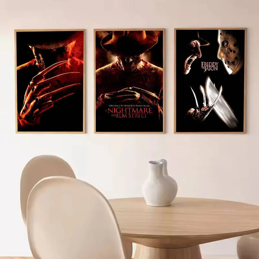 F-Freddy K-Krueger Poster Paper Print Home Living Room Bedroom Entrance Bar Cafe Art Painting Decoration by Geo’s Online Store