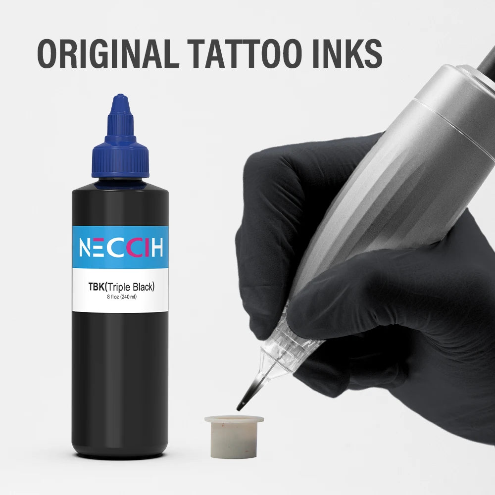 240ml White/Black Tattoo Ink Pigment Body Art Tattoo Kits Professional Beauty Paints Makeup Tattoo Supplies Semi-permanent by Geo’s Online Store