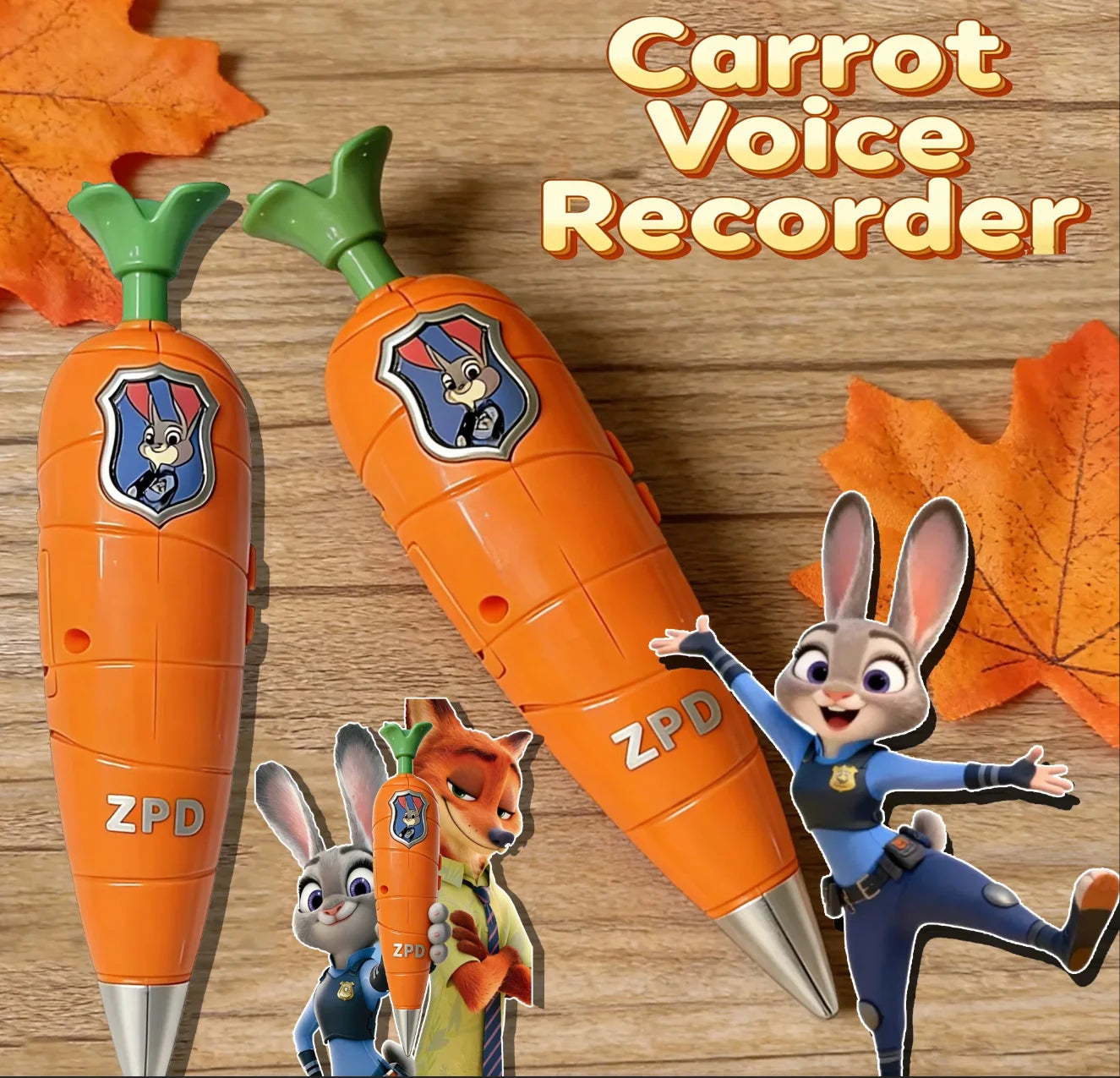NEW Carrot Recorder Pen | for Kids | 60s Mini Recorder | 2-in-1 Gel Pen Stationery----- by Geo’s Online Store