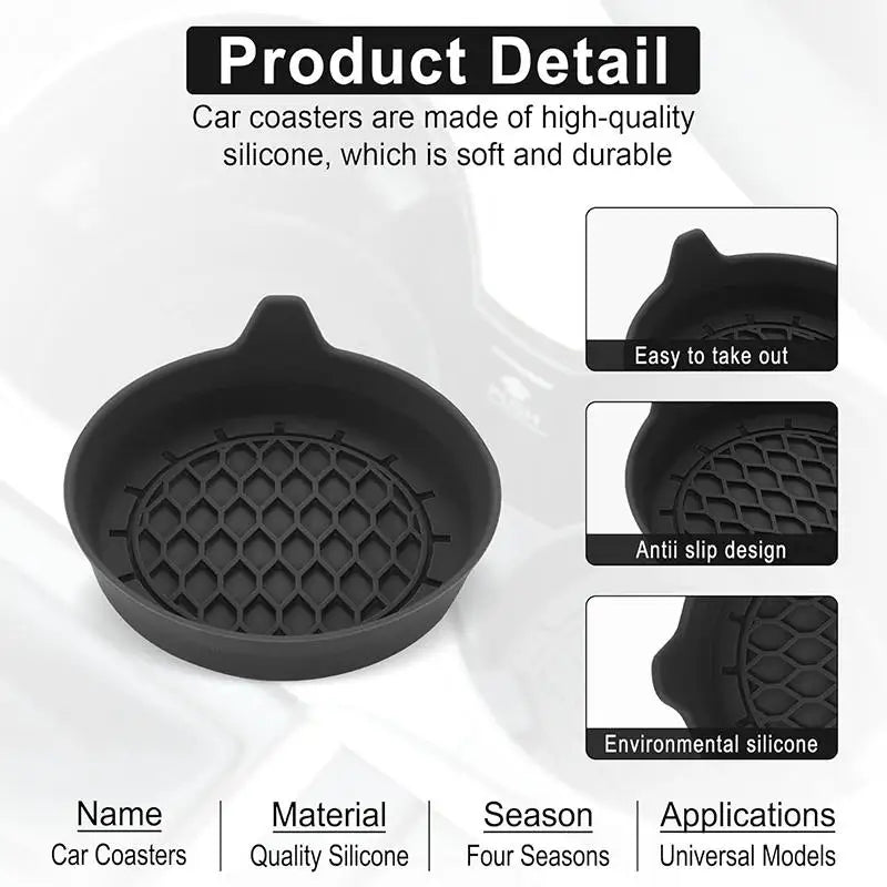 Car silicone water coaster wave-shaped water coaster original matching odorless car anti-slip mat special car new product by Geo’s Online Store