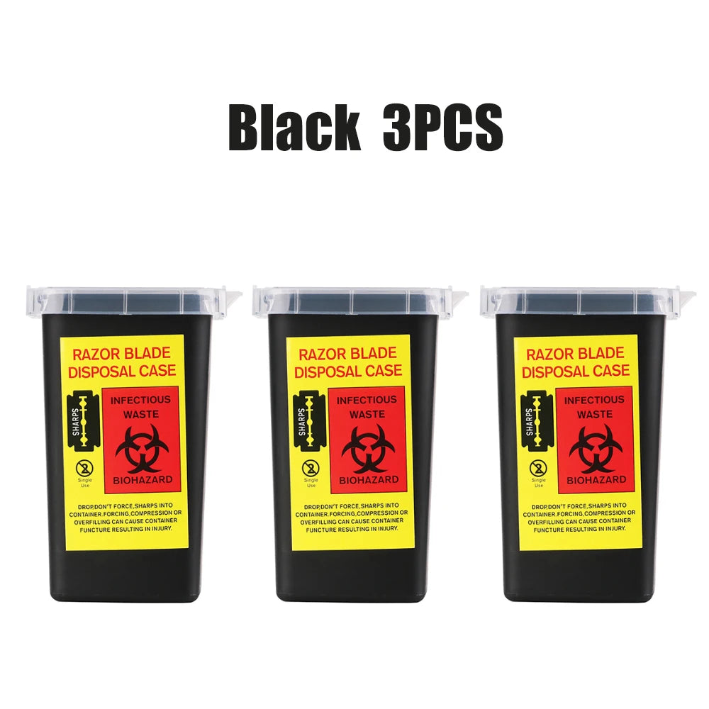 3 Colors Sharps Container Medical Needles Bin Biohazard Tattoo Piercing Needles Disposal Collect Box Tattoo Artist Waste Box by Geo’s Online Store