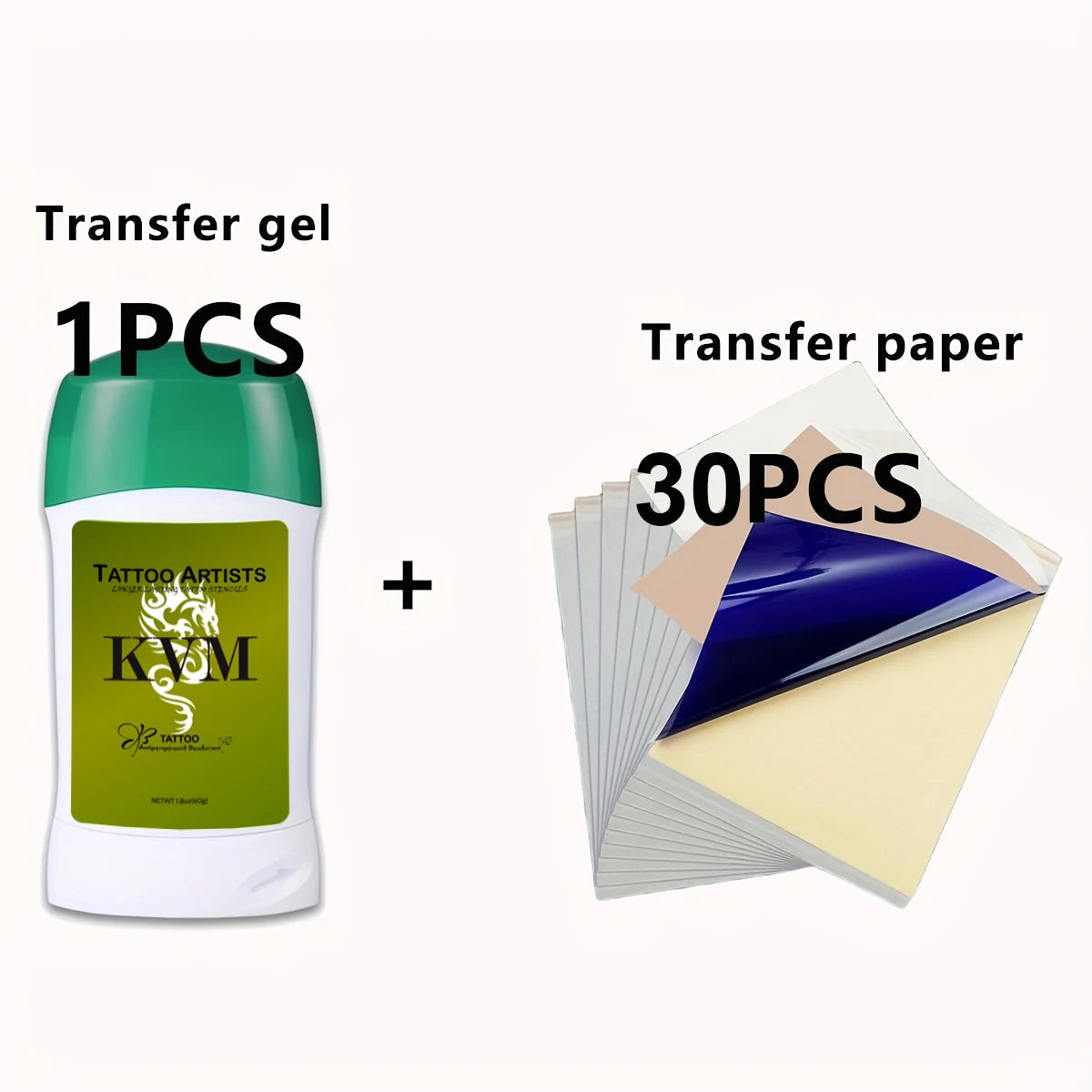 KVM Tattoo Transfer Cream Gel with tattoo transfer paper kit, Tattoo Transfer Machine accessories for A4 Size Stencil Paper by Geo’s Online Store