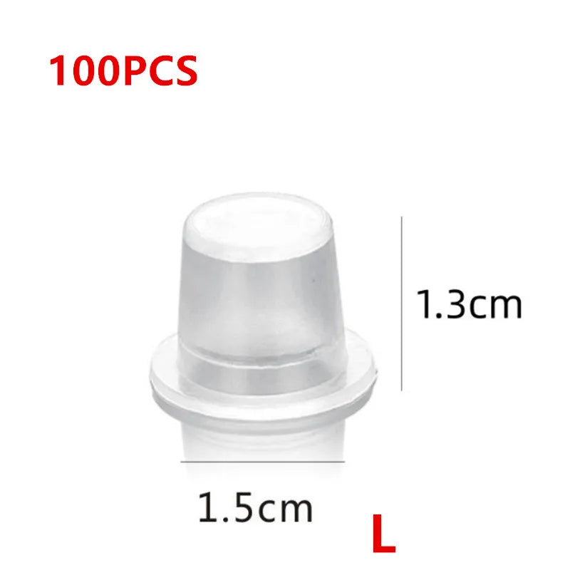 100pc S/M/L Plastic Disposable Microblading Tattoo Ink Cups Permanent Makeup Pigment Clear Holder Container Cap Tattoo Accessory by Geo’s Online Store