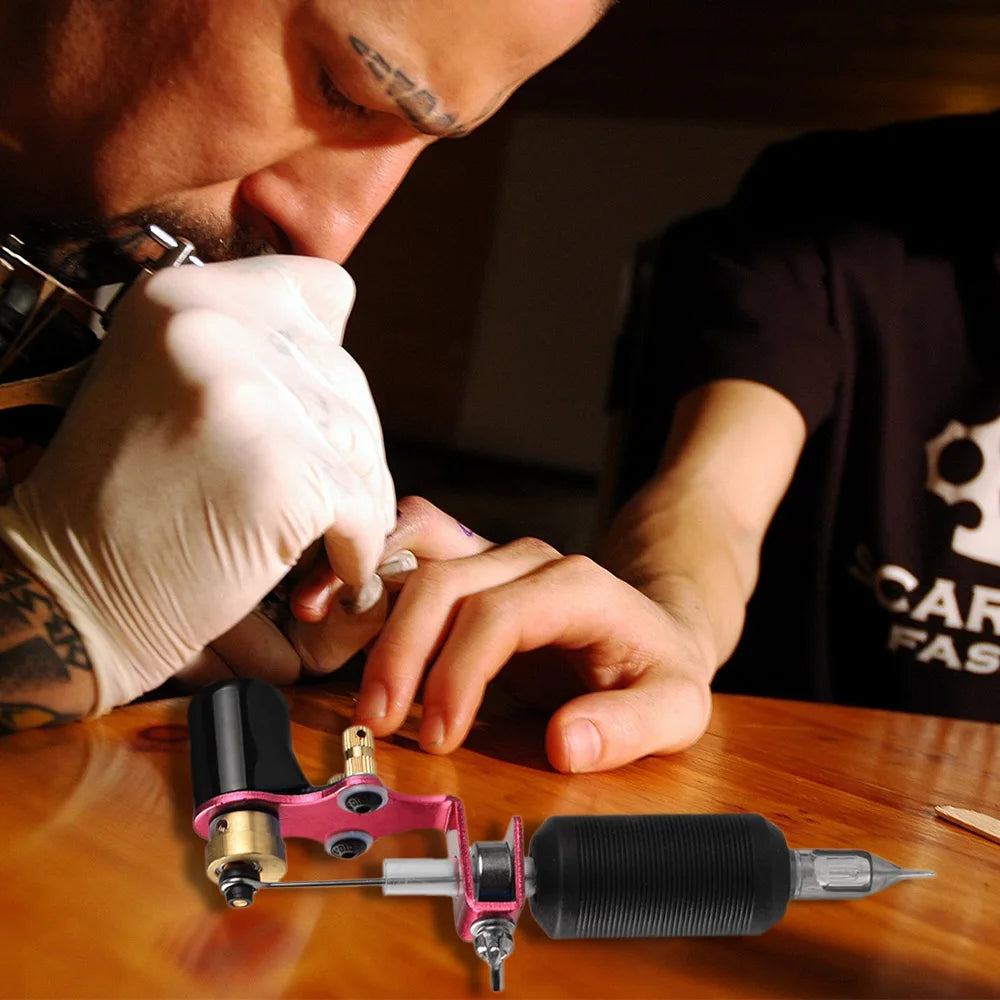 Professional Tattoo Machine with Cartridge Needle and Silicone Handle Tattoo Kit for Beginner Tattoo Practice Tatto Equipment by Geo’s Online Store