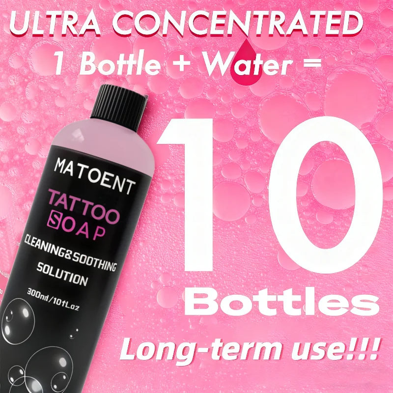 SUANGL 30/300ml Tattoo Pink Soap Cleaning Soothing Solution Professional Cleaning Supply Tattoo Studio Cleaning Kit Accessories by Geo’s Online Store