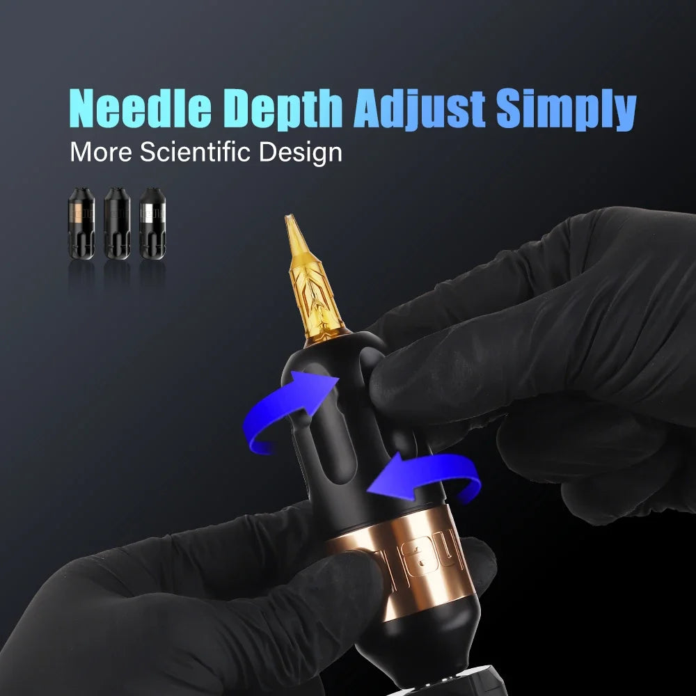Ambition Tattoo Machine Rotary Pen Kit 2400mAh Wireless Kuark Power Supply Permanent Makeup Eyebrow Lip Tattoo Beginner Artister by Geo’s Online Store