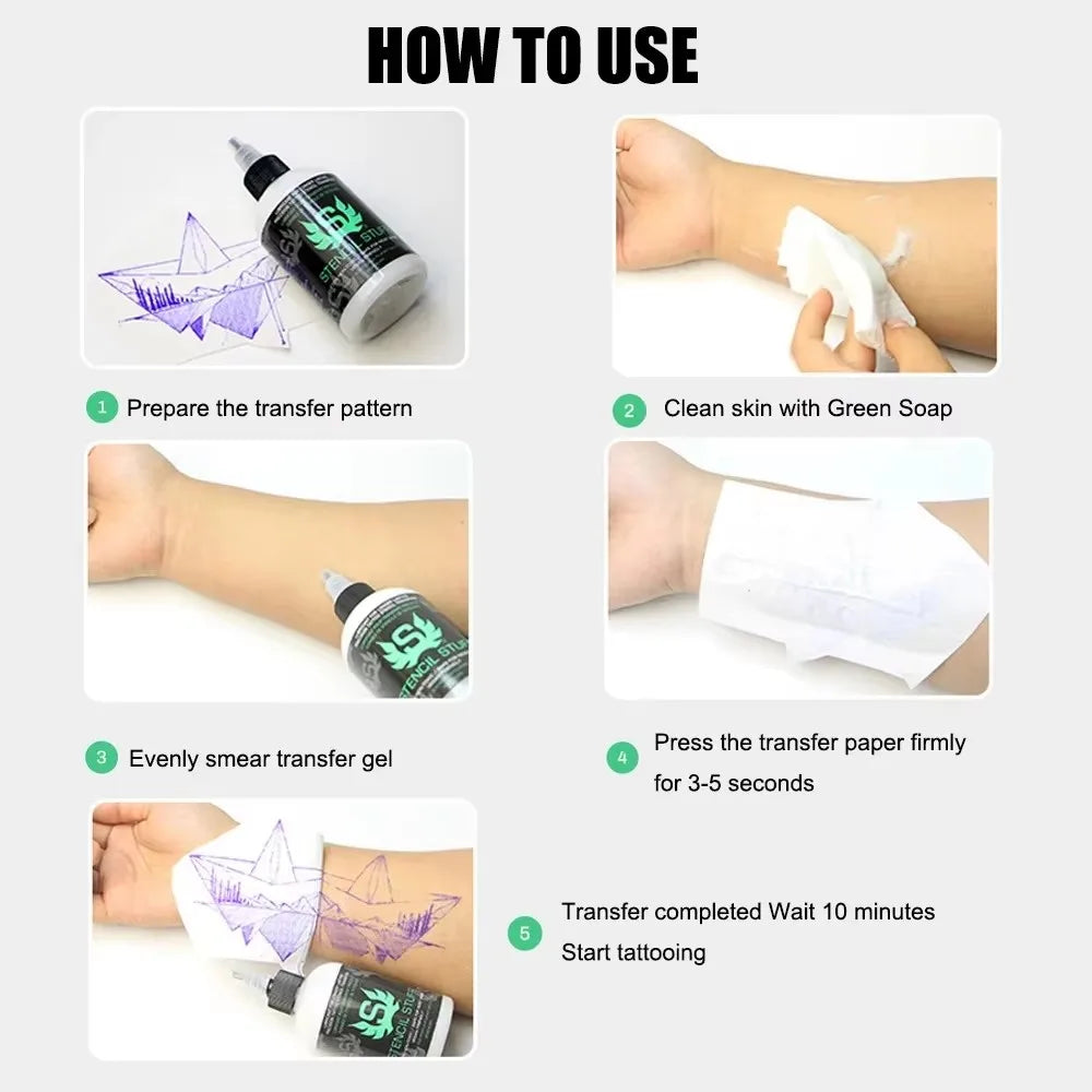 Wireless Tattoo Transfer Machine Kit Portable Wireless Tattoo Stencil Printers with Thermal Stencil Papers Transfer Cream Gel by Geo’s Online Store