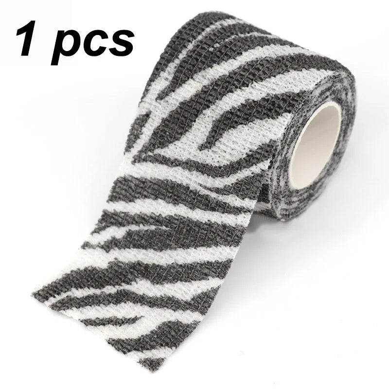 1/2/6 pcs Animal Printed Self Adhesive Tattoo Elastic Bandage 4.5m Sports Wrap Tape for Finger Joint Knee First Aid Kit Pet Tape by Geo’s Online Store