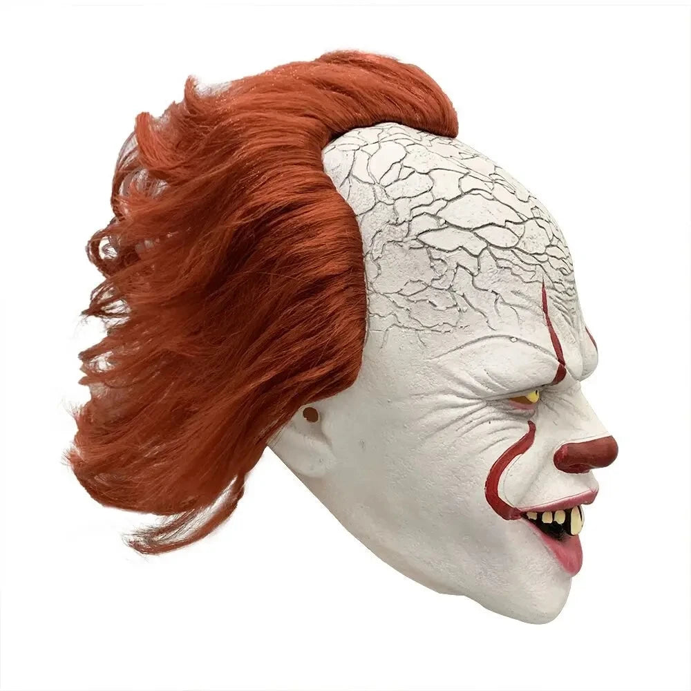Horror Pennywise Joker Scary Mask Cosplay Stephen King Chapter Two Clown Latex Masks Helmet Halloween Party Props gifts by Geo’s Online Store