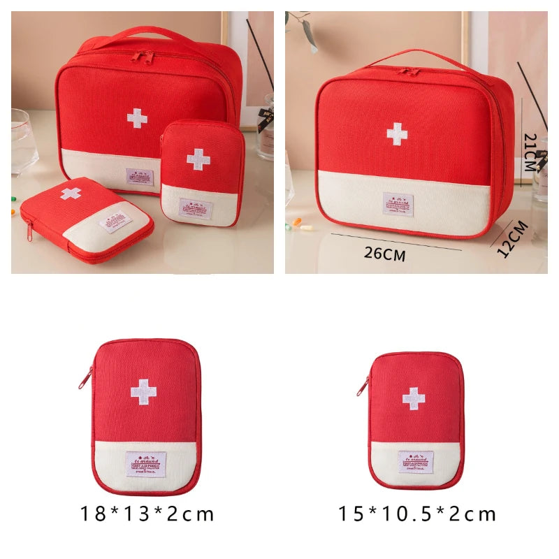3 Pcs/set Portable Medical Storage Bag Camping Emergency First Aid Kit Organizer Home Outdoor Travel Bag by Geo’s Online Store