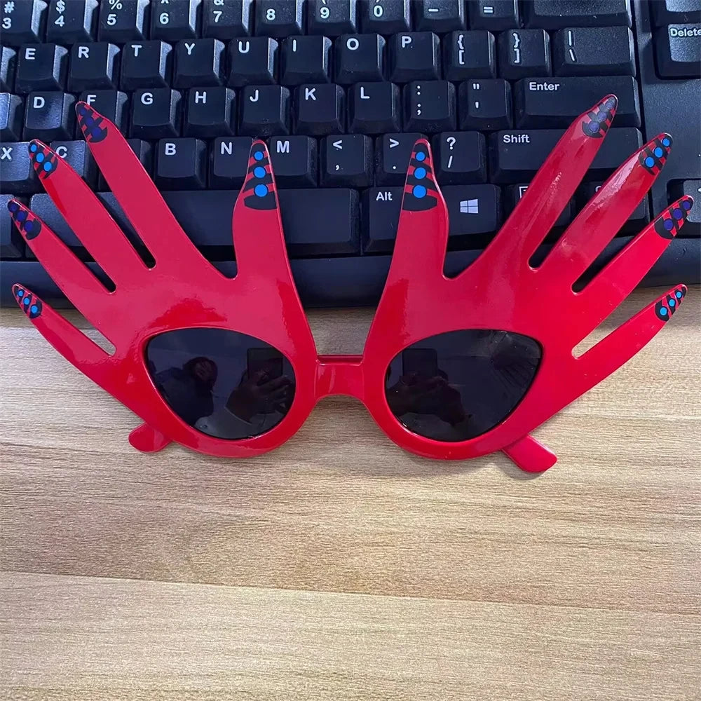 Movie Terrifier Clown Cosplay Glasses Red Hand Sunglasses Joker Eyewear Plastic Unisex Costume Halloween Accessories Props by Geo’s Online Store