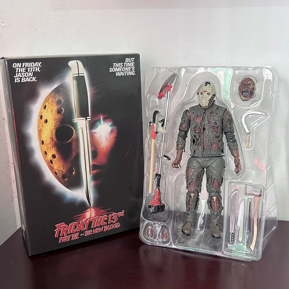 NECA Friday Jason The 13th Figure New Blood Jason Voorhees Action Figure Part VII Horror Halloween Collection Toy Doll Gifts by Geo’s Online Store