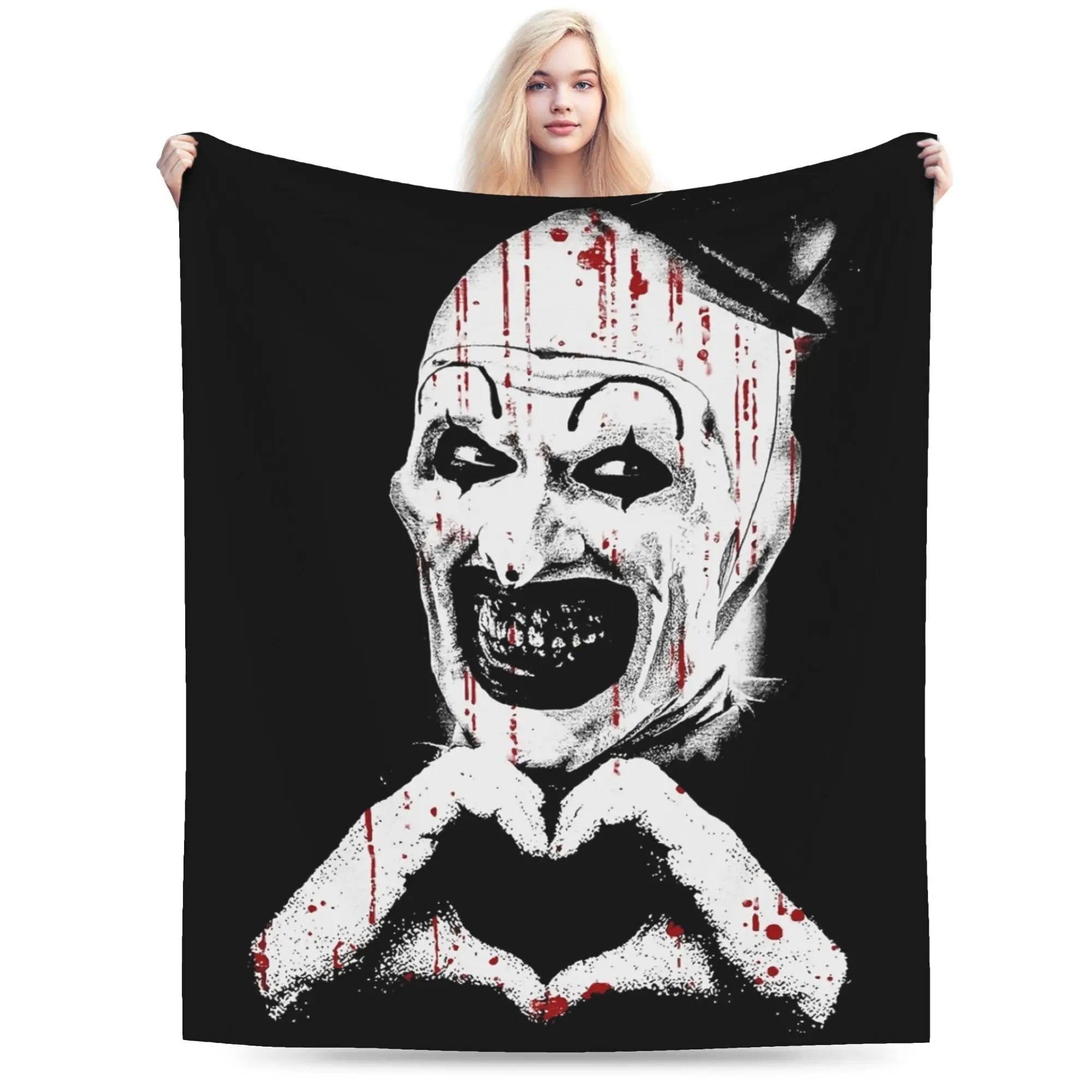 Art The Clown Terrifier Vintage Blankets Coral Fleece Plush Spring Autumn Super Soft Throw Blankets for Home Car Quilt by Geo’s Online Store