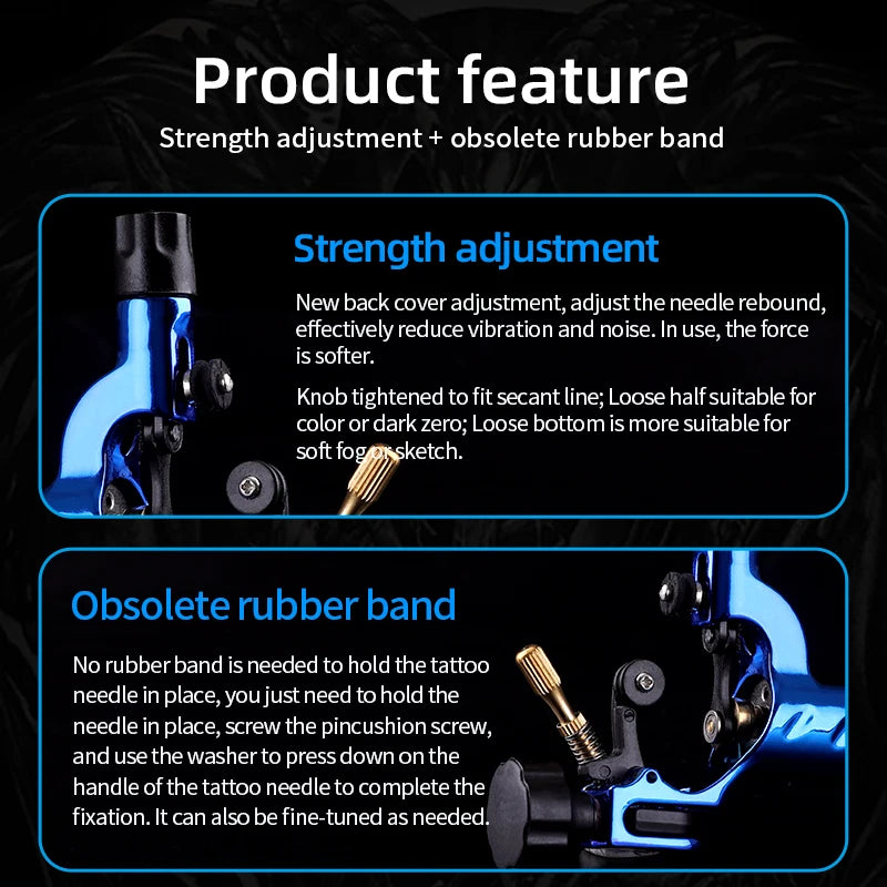 YILONG Rotary Tattoo Machine Tattoo Dragonfly Rotary Tattoo Machine Shader And Liner Tattoo Motor Gun Kits Supply for Artists by Geo’s Online Store