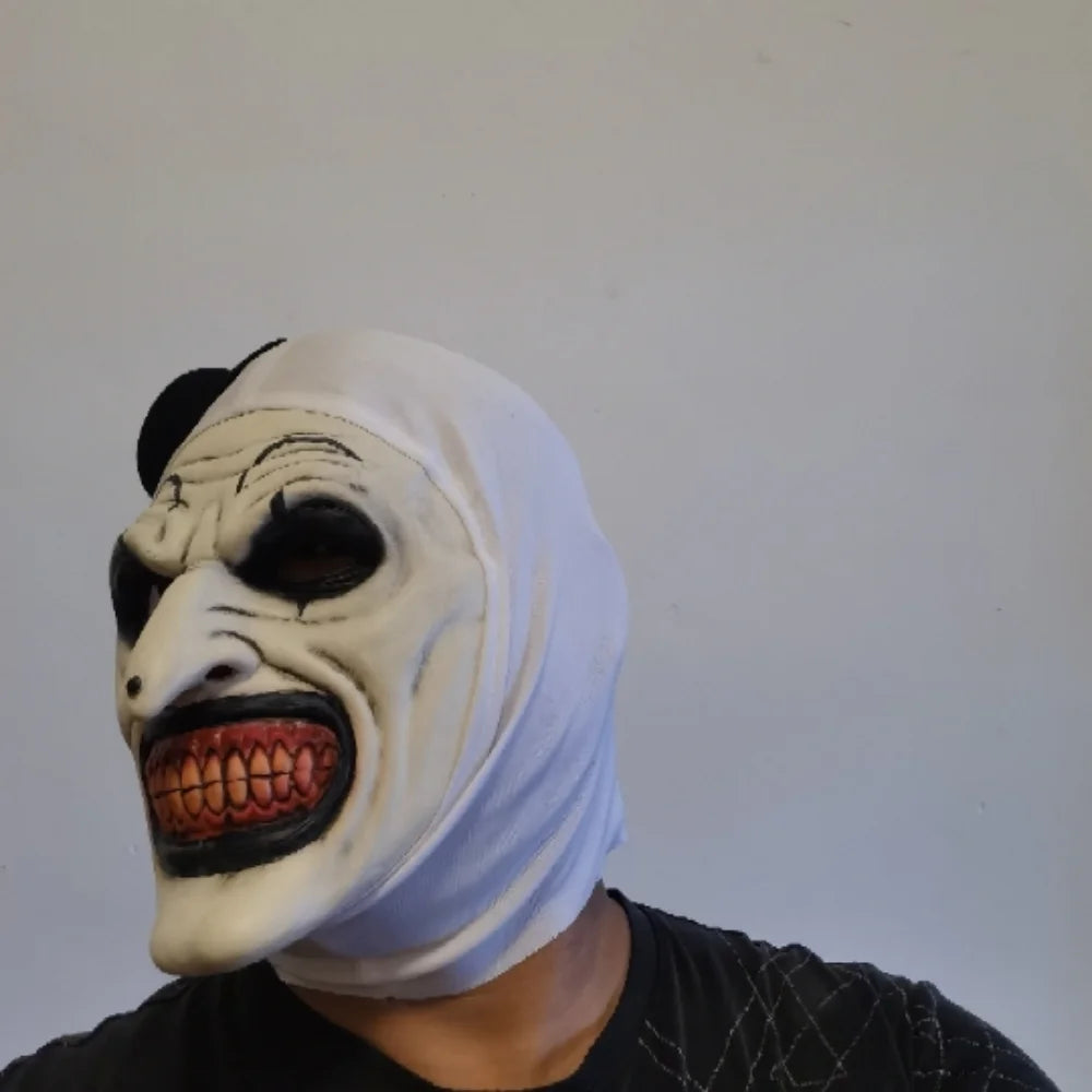 Scary Cosplay Mask Halloween Clown Bloody Latex Soft Props Party Terrifier Costume Masks Adult One Size by Geo’s Online Store
