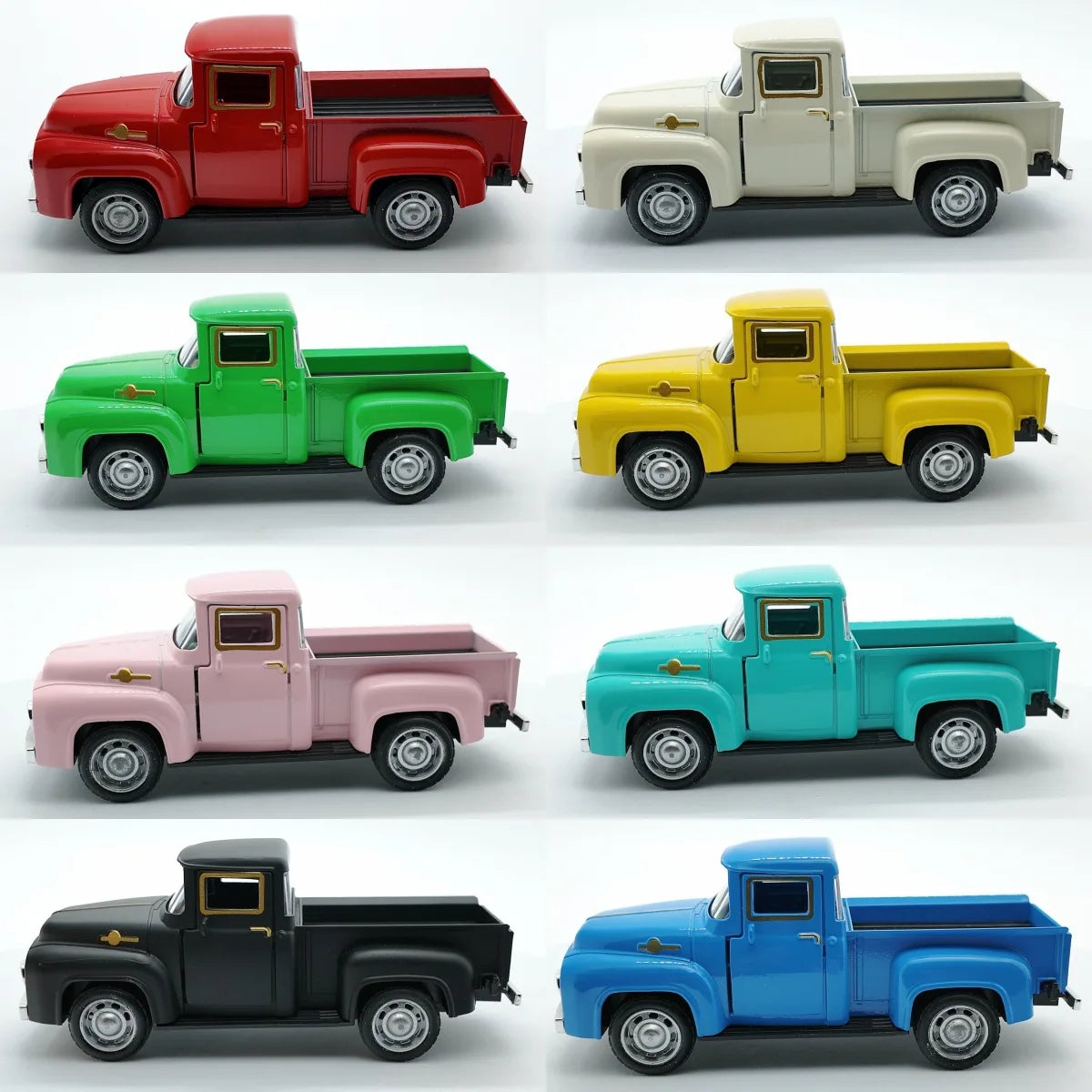 1:43 Classic Vintage Pickup Truck Model Toy Car Pull-Back Function Realistic Detail Design Collectible with Opening Doors by Geo’s Online Store
