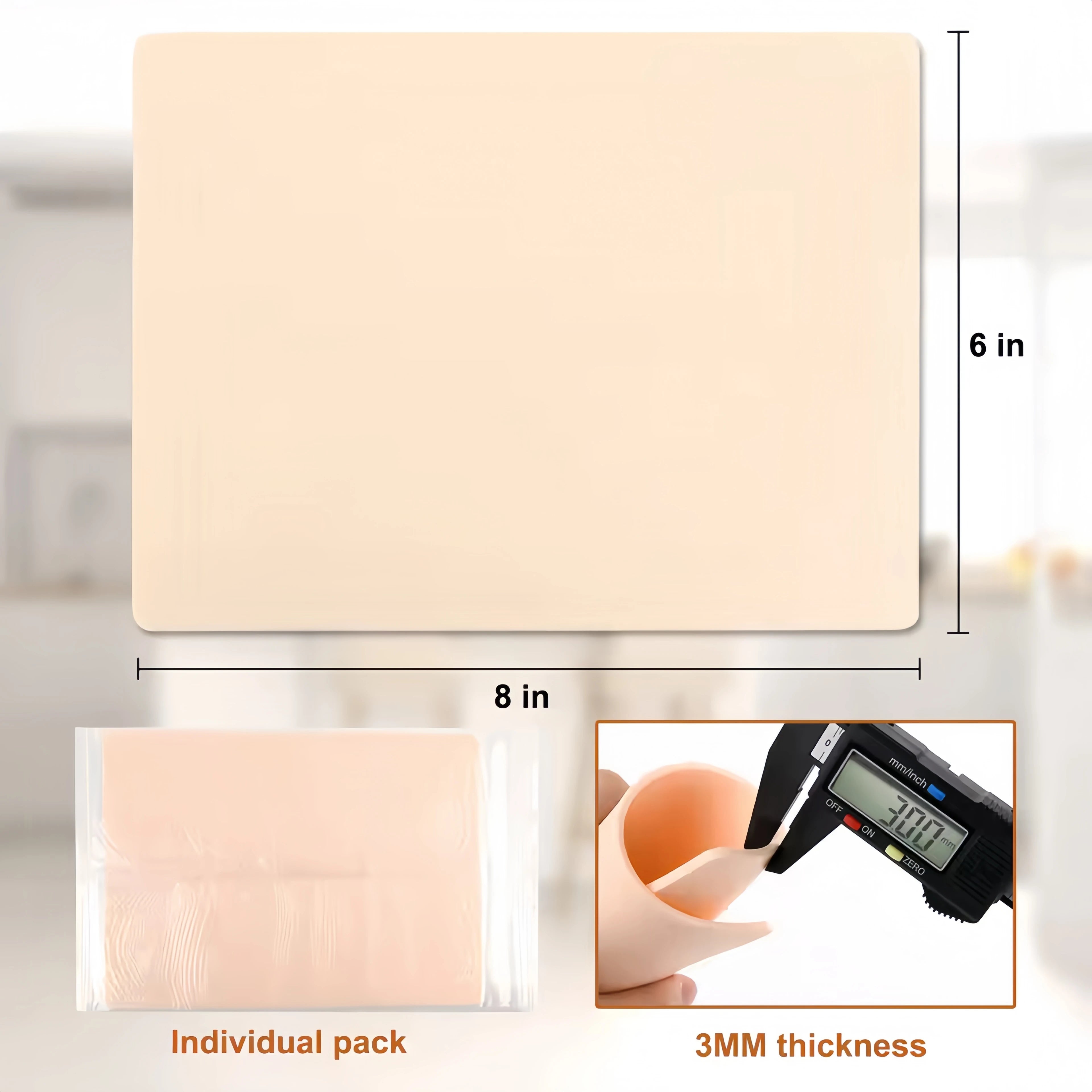 3MM Thick Tattoo Practice Skin Blank Double Sides Big Size Tattoo Practice Fake Skin for Permanent Makeup by Geo’s Online Store