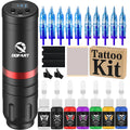 DQFART, professional tattoo machine kit 2025, wireless tattoo pen, rotary machine, ink cup, cartridge needle, brand new by Geo’s Online Store