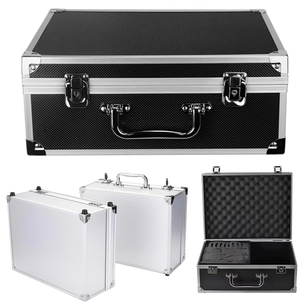 Large Tattoo Kit Case Box Aluminum Tattoo Machine Case Makeup Carry Box 2 Colors Storage Carrying Case for Tattoo Accessories by Geo’s Online Store