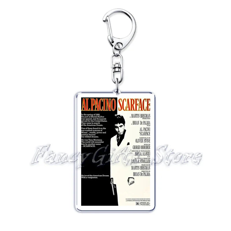 Classic Movie Keychains for Accessories Bag Pulp Fiction The Fast Furious Films Pendant Key Chains Keyrings Jewelry Fans Gifts by Geo’s Online Store