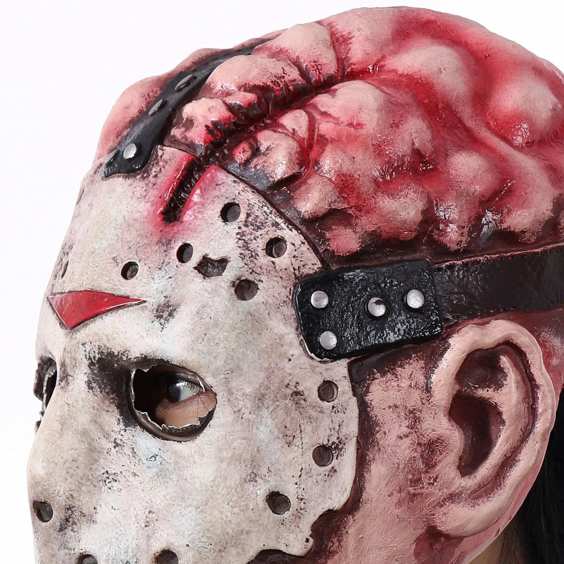 Cafele Jason Voorhees Friday The 13Th Horror Scary Mask Halloween Scary Masquerade Latex Mask Bloody Horror Cosplay Props by Geo’s Online Store