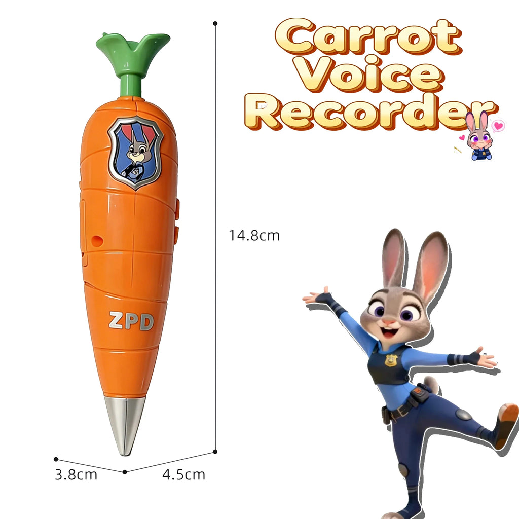 NEW Carrot Recorder Pen | for Kids | 60s Mini Recorder | 2-in-1 Gel Pen Stationery----- by Geo’s Online Store