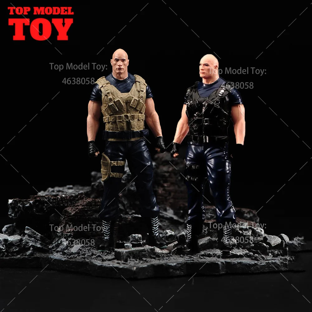 Painted Miniatures 1/64 1/43 1/24 Dwayne Johnson Scene Props Male Figures Model For Cars Vehicle Toy by Geo’s Online Store