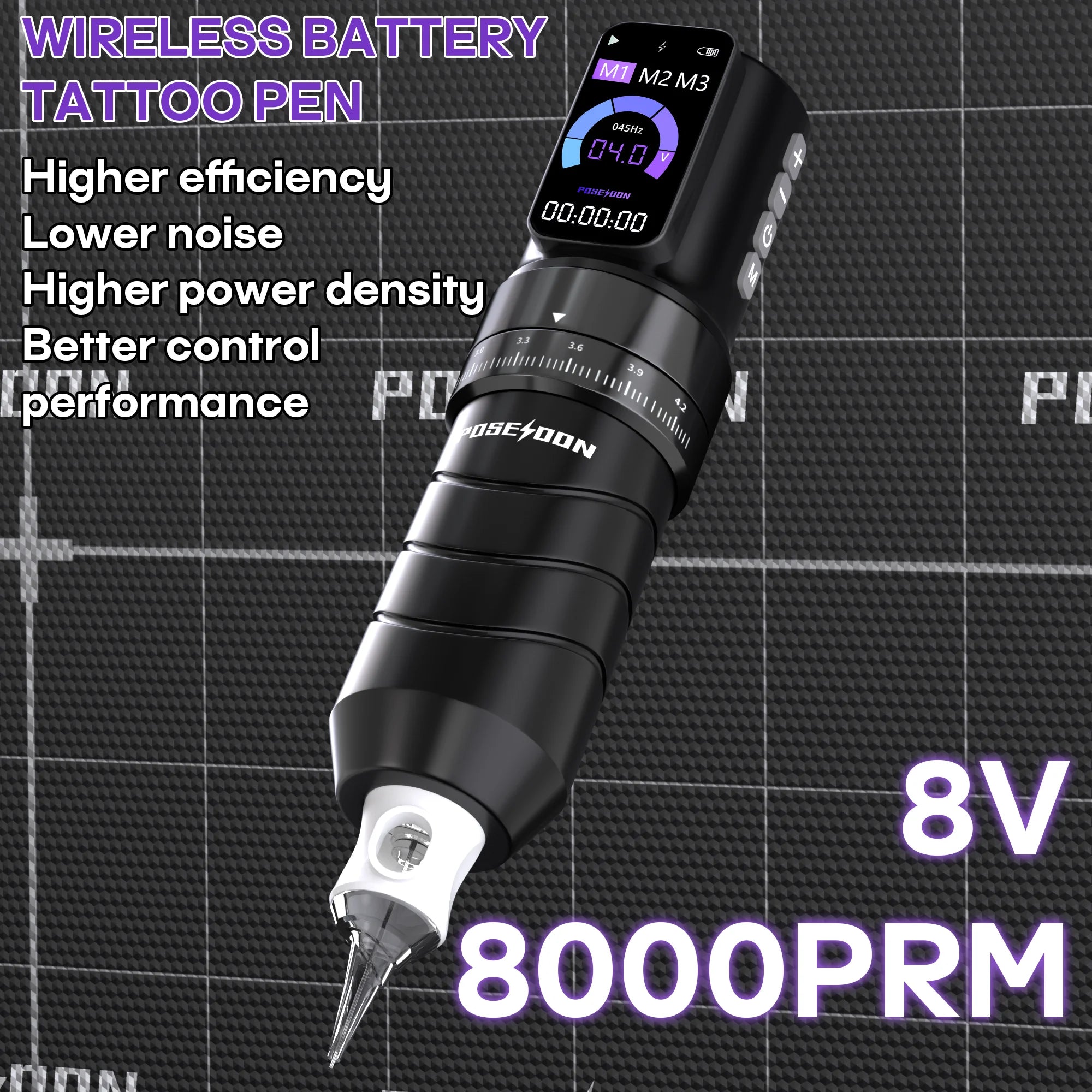 POSEIDON Tattoo Kit Professional Tattoo Pen Kit For Permanent Makeup Tattoo Machine Kit Wireless Power Supply Tattoo Gun Kit by Geo’s Online Store