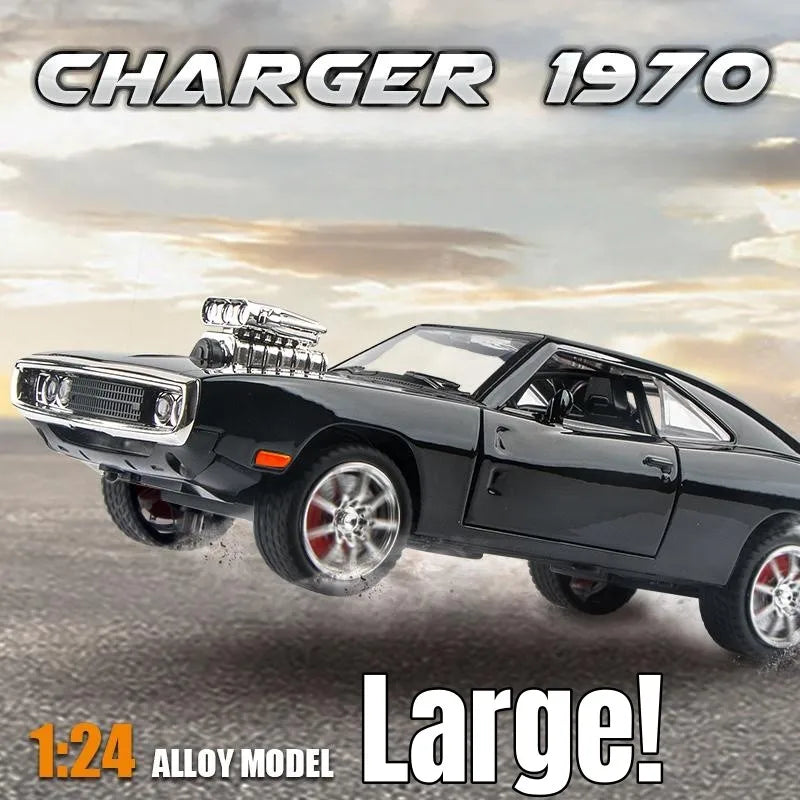 1/24 Fast & Furious 7 Dodge Charger R/T Diecast Alloy Miniature Toy Car Model Pull Back Sound Light Collection Gift For Boy Kid by Geo’s Online Store