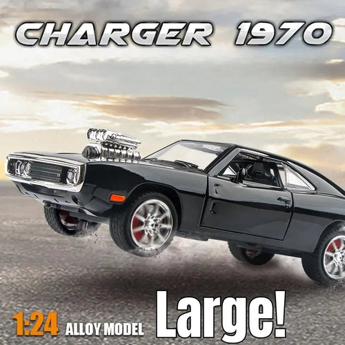 1/24 Fast & Furious 7 Dodge Charger R/T Diecast Alloy Miniature Toy Car Model Pull Back Sound Light Collection Gift For Boy Kid by Geo’s Online Store