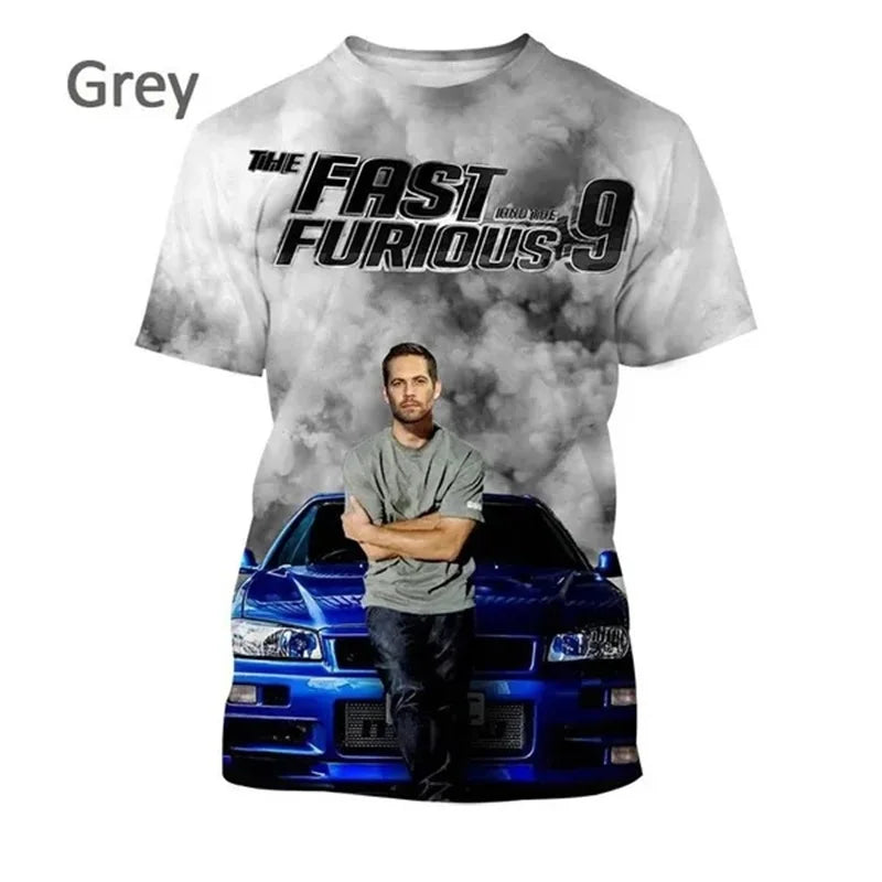 Latest Fast And Furious T-shirt For Men Women 3D Printed Short-sleeved Casual Movie Unisex Tees Shirt Personality Racing Tshirts by Geo’s Online Store