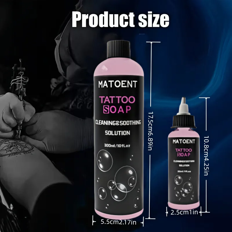 SUANGL 30/300ml Tattoo Pink Soap Cleaning Soothing Solution Professional Cleaning Supply Tattoo Studio Cleaning Kit Accessories by Geo’s Online Store