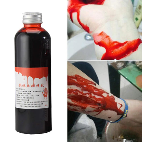1 Bottles Halloween Emulation Fake Props Makeup Blood 30-100ml Blood Whole Cosplay Prank Props Makeup Person Plasma Fake 2024 by Geo’s Online Store