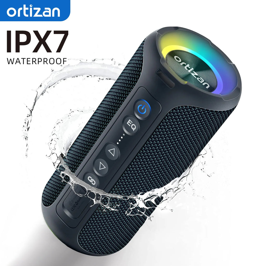 Ortizan Bluetooth Speakers 40W Enhanced Bass Portable Outdoor Wireless Speaker 30Hrs IP7 Waterproof Shower Speaker Bluetooth 5.3 by Geo’s Online Store