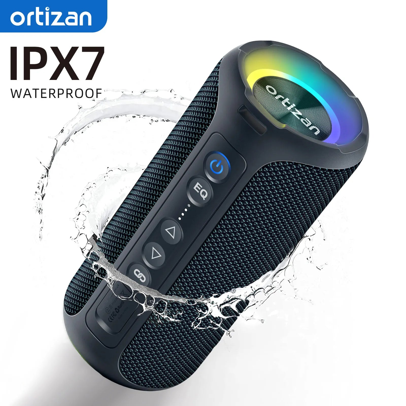 Ortizan Bluetooth Speakers 40W Enhanced Bass Portable Outdoor Wireless Speaker 30Hrs IP7 Waterproof Shower Speaker Bluetooth 5.3 by Geo’s Online Store