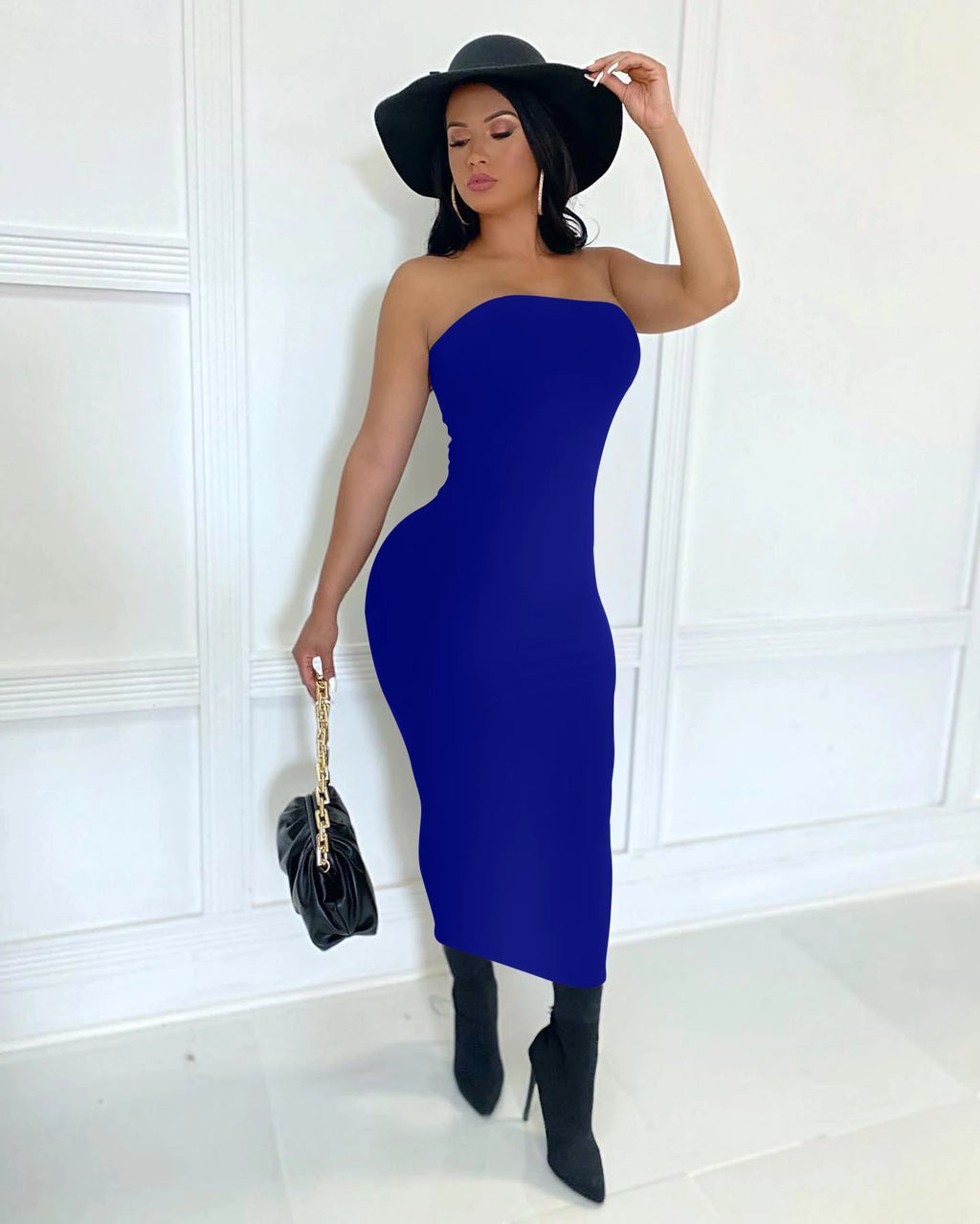 Summer Women's Sexy Sleeveless Chest Wrapped Long Beach Dress by Geo’s Online Store