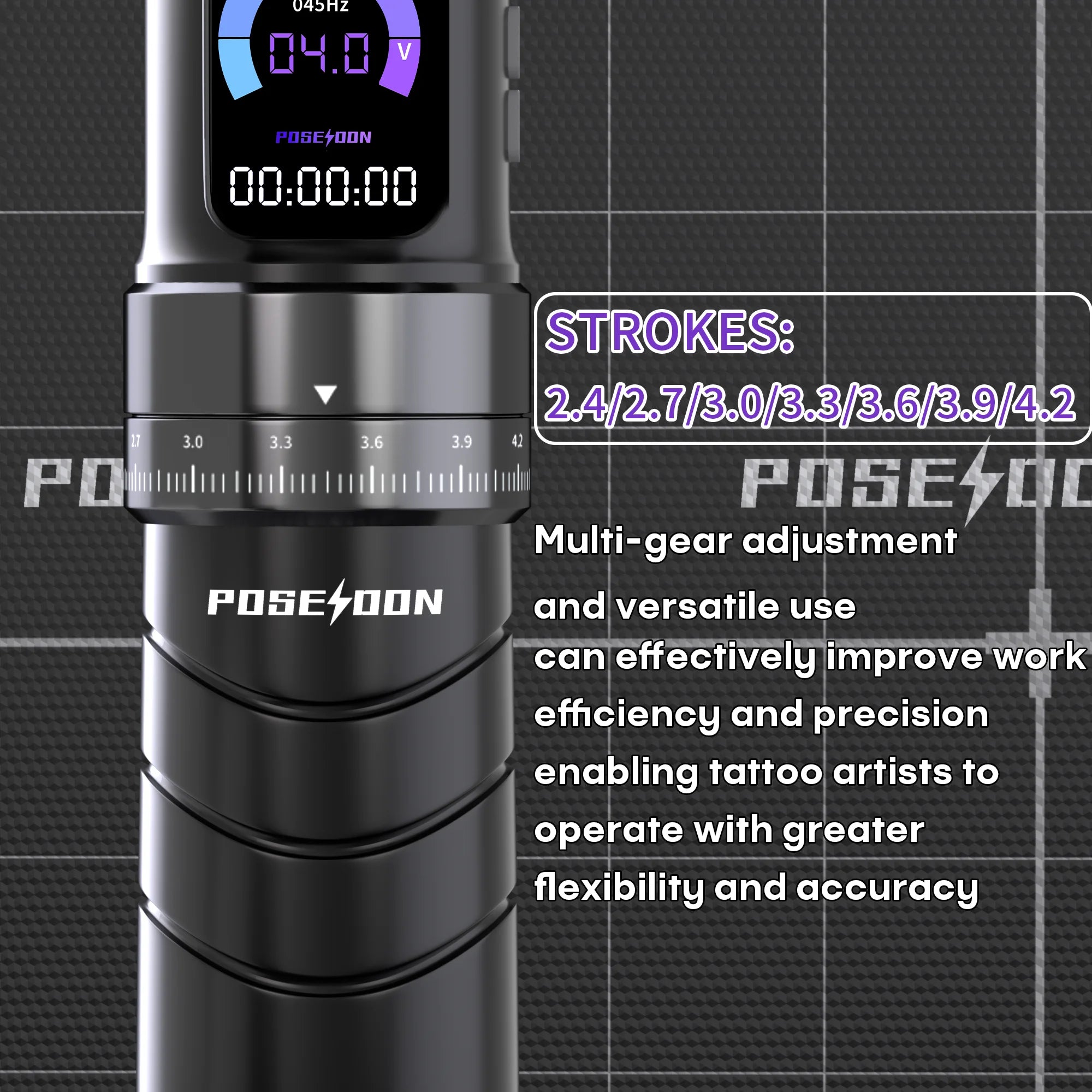 POSEIDON Tattoo Kit Professional Tattoo Pen Kit For Permanent Makeup Tattoo Machine Kit Wireless Power Supply Tattoo Gun Kit by Geo’s Online Store