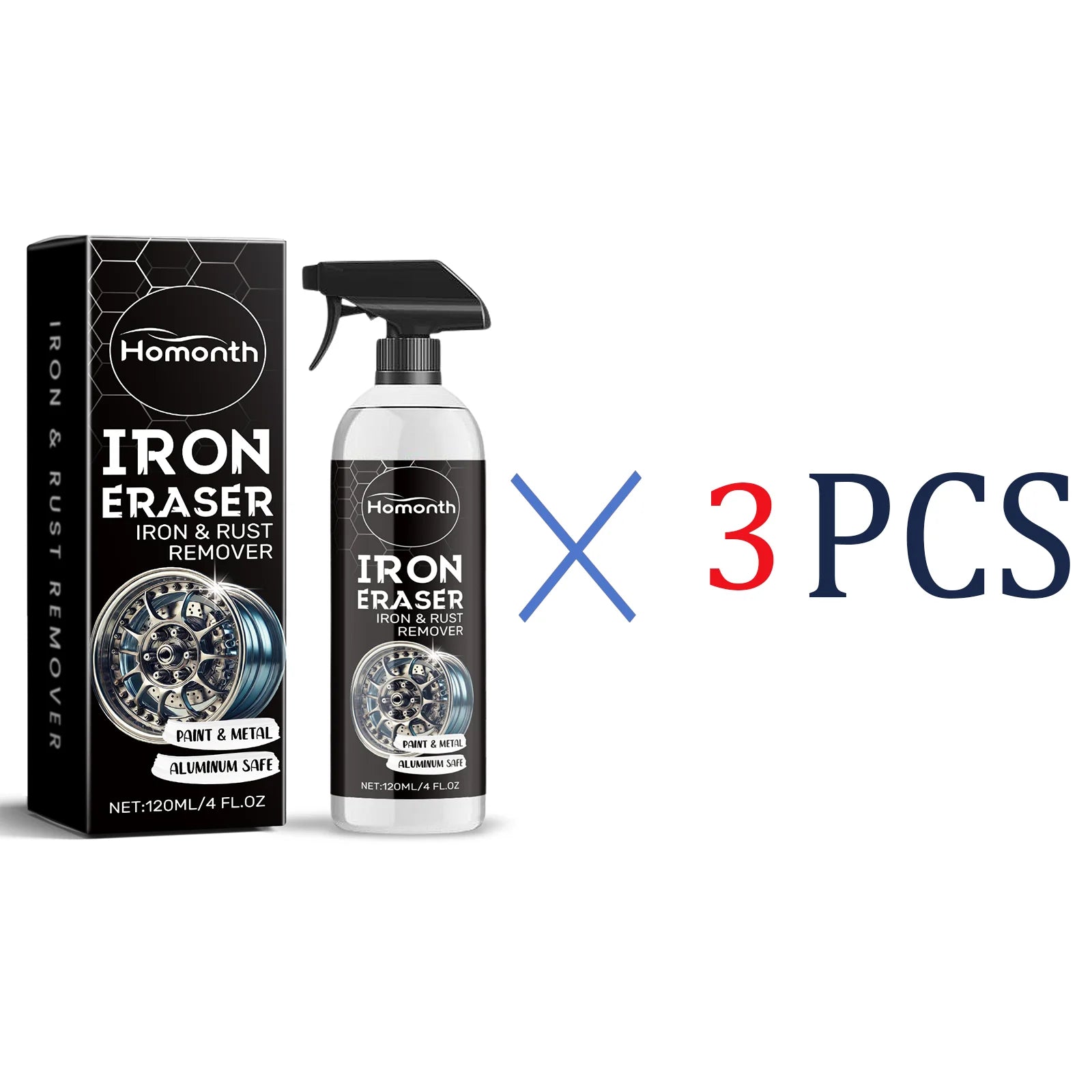 Car Wheel Rust Remover Spray Effective Cleaner for Alloy Rims & Tire Stains Fast-Acting Formula for Car Detailing Restores Shine by Geo’s Online Store