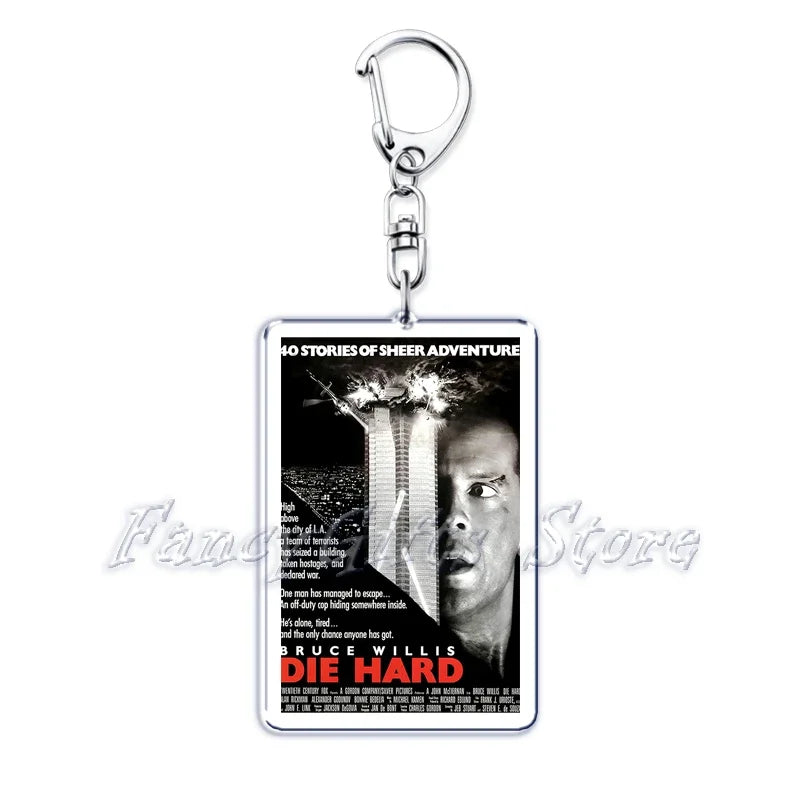 Classic Movie Keychains for Accessories Bag Pulp Fiction The Fast Furious Films Pendant Key Chains Keyrings Jewelry Fans Gifts by Geo’s Online Store